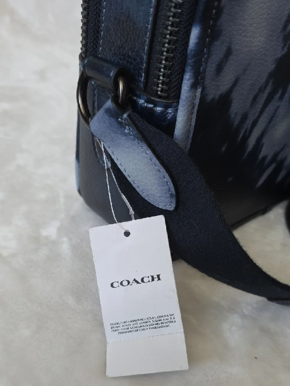 Coach Charter Crossbody Bag 24 in‎ Midnight Navy Tie-Dye.